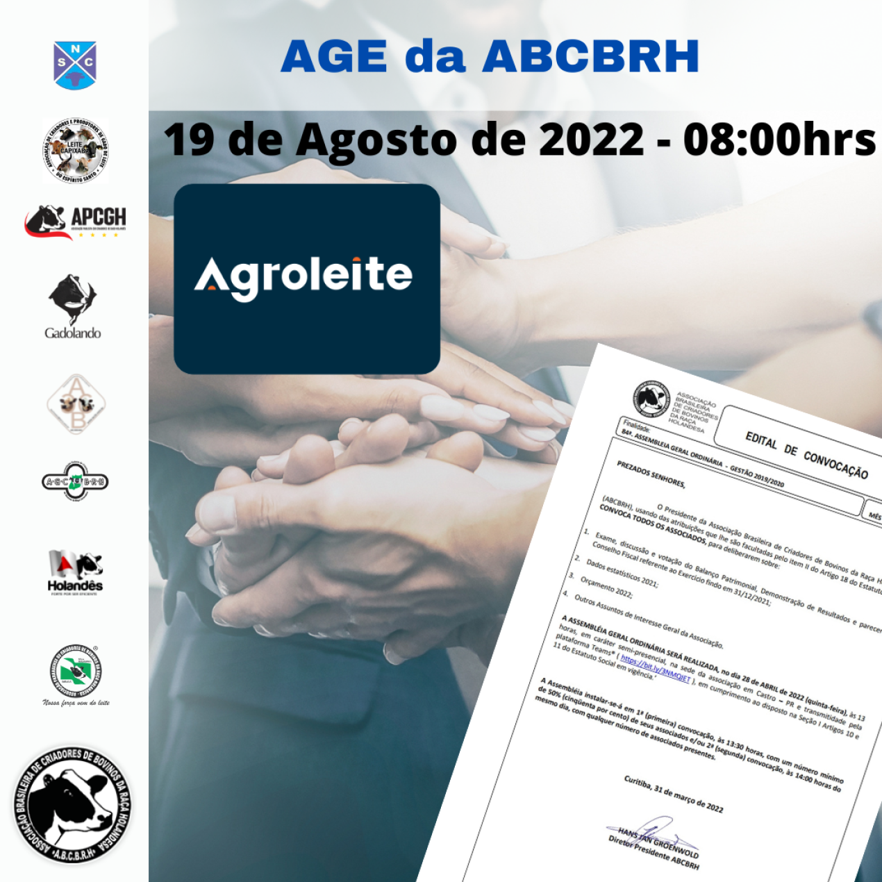 AGE - Associação realiza Assembleia durante a Agroleite